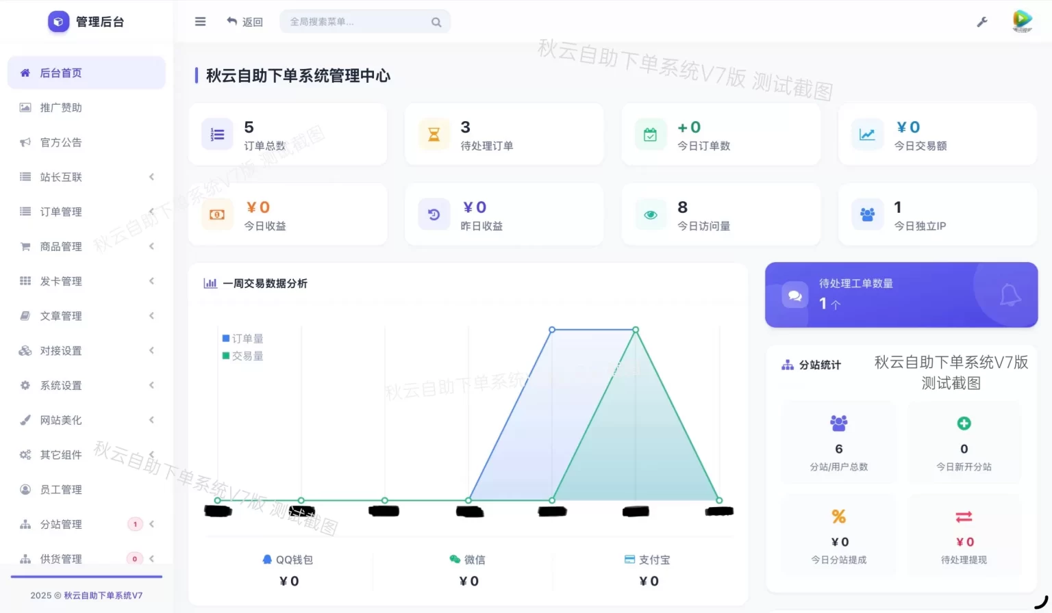 彩虹云商城二开重构美化版源码 秋云自助下单系统V7版-云宸阁の小屋