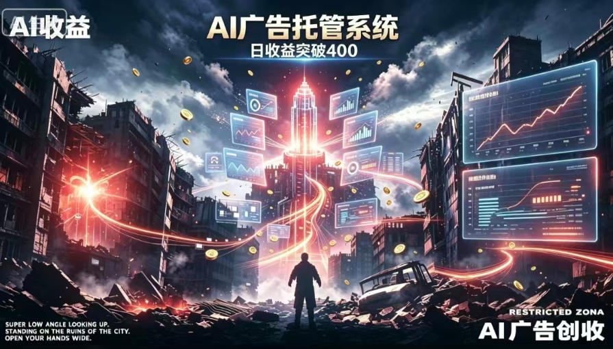 AI智能广告，全自动化运行，单日可达400+，小白新手0基础上手【揭秘】-云宸阁の小屋