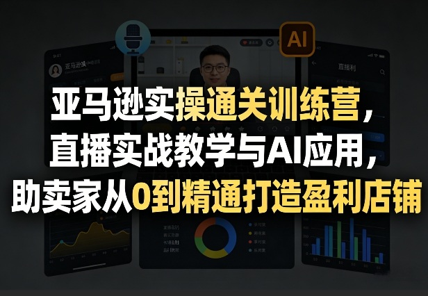 亚马逊实操通关训练营，直播实战教学与AI应用，助卖家从0到精通打造盈利店铺（更新7月3日）-云宸阁の小屋